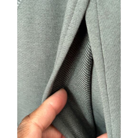 J. Jill Petite French Terry Peat Moss Green Dress SP Minimalist Capsule Staple - Picture 6 of 14